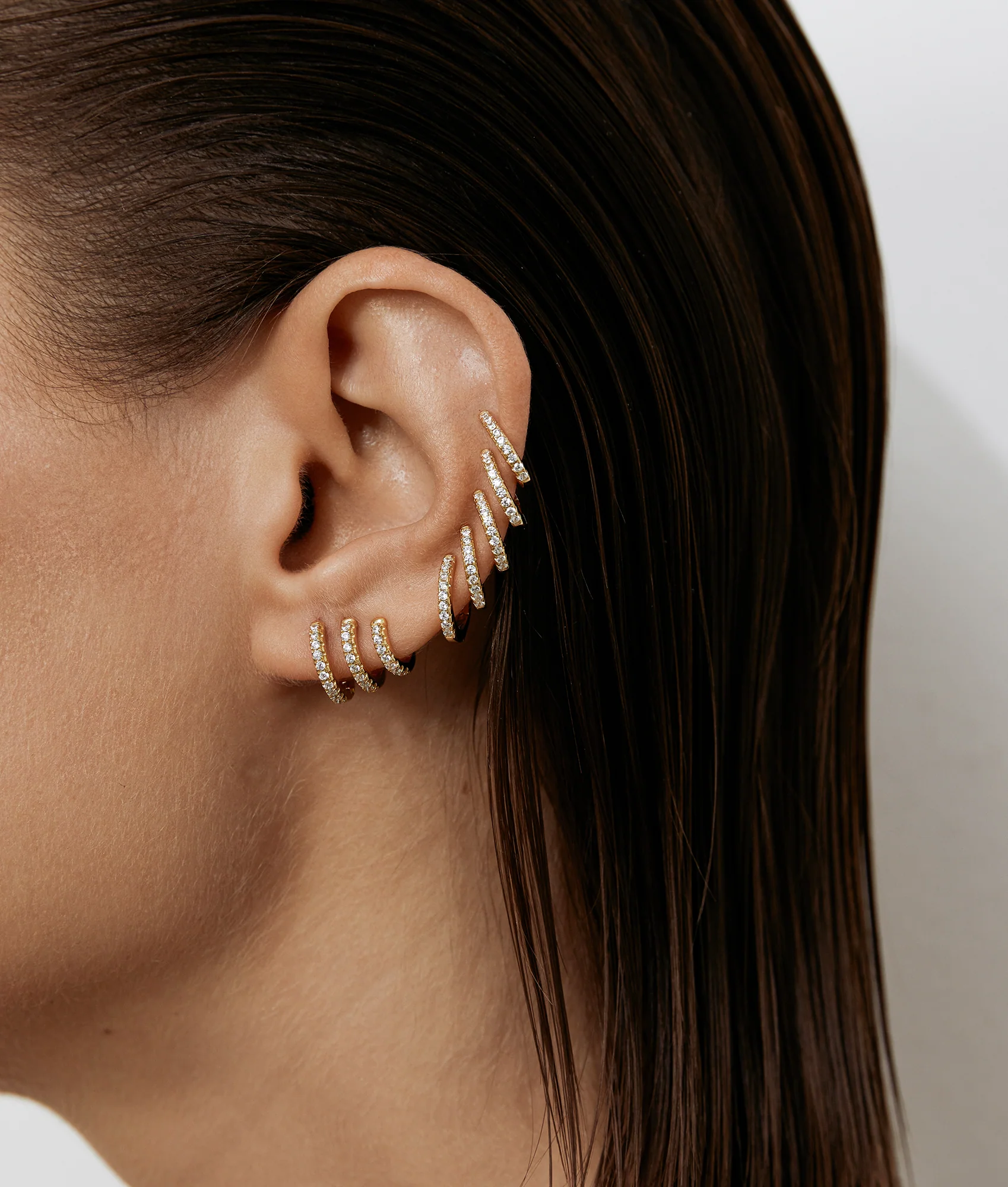Katerina Triple Pave Hoop